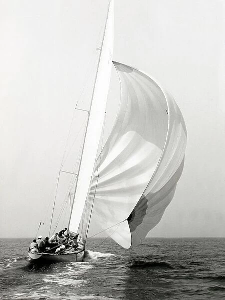 Britains crew for the Americas Cup training aboard Flicka II 1963