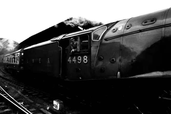 Framed Print : One of Britains fastest steam locomotives the Sir Nigel Gresley stops Framed Print : One of Britains fastest steam locomotives the Sir Nigel Gresley stops
