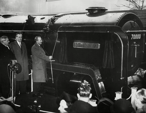 Britanna Locomotive. Mr Alfred Barnes. M. P. Minister of Transport