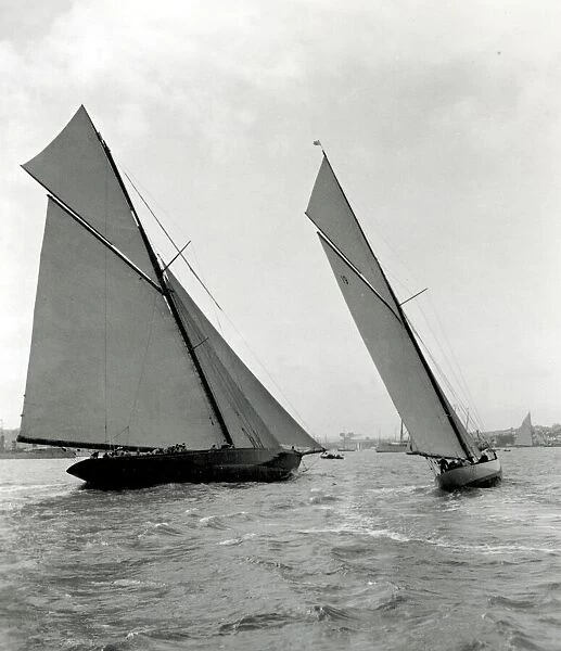 Britannia & Candida at Cowes regatta. 1923