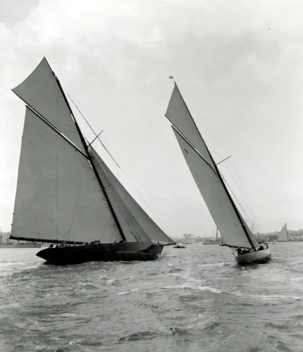 Framed Print : Britannia & Candida at Cowes regatta. 1923 Framed Print : Britannia & Candida at Cowes regatta. 1923