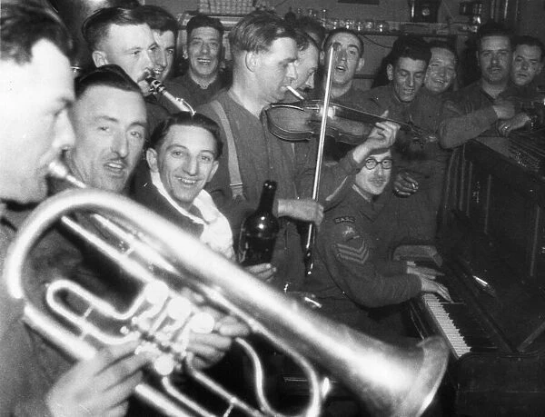 British 8th Corps in Lubeck celebrate the surrender of German forces. 8th May 1945