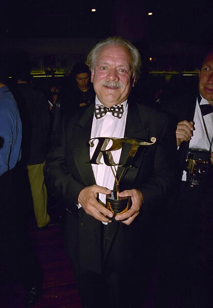 British actor David Jason at the 1998 BAFTA TV Awards with his award he received for A