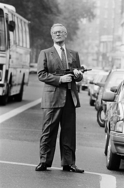 British actor Edward Woodward, who plays ex-agent Robert McCall in the American
