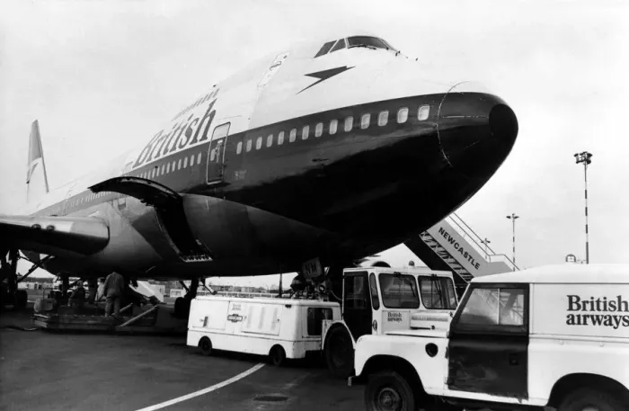 Framed Print : A British Airways Boeing 747 Jumbo Jet at Newcastle Airport Framed Print : A British Airways Boeing 747 Jumbo Jet at Newcastle Airport