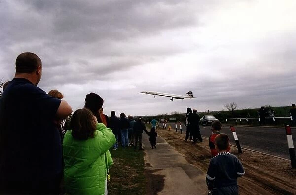 British Airways Concorde aircraft  /  airliner G-BOAF visits Newcastle Airport in April