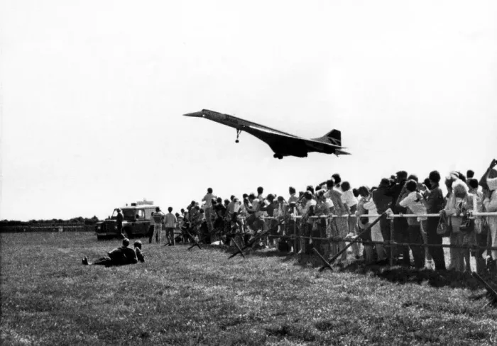 Framed Print : British Airways Concorde aircraft  /  airliner visits Newcastle Airport