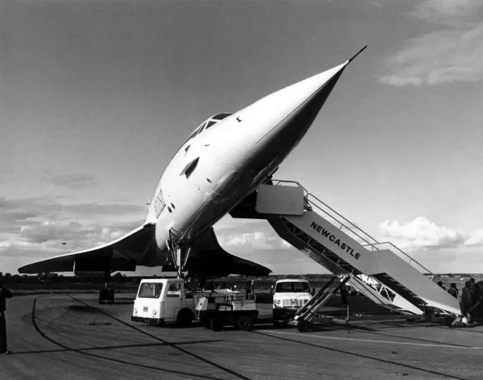 Framed Print : British Airways Concorde airliner / aircraft visits Newcastle Airport Framed Print : British Airways Concorde airliner / aircraft visits Newcastle Airport