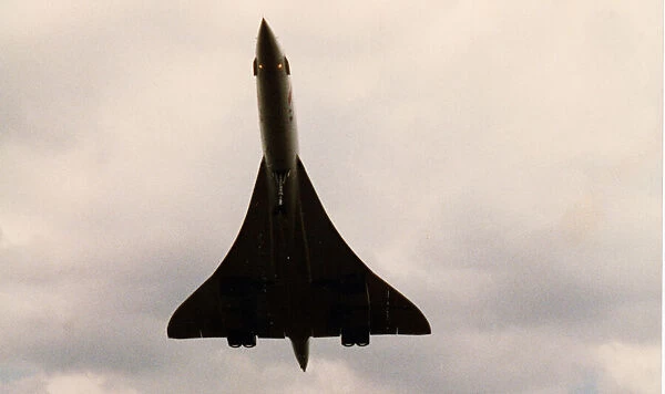 British Airways Concorde G-BOAF approaching Newcastle Airport in 24th April, 1994