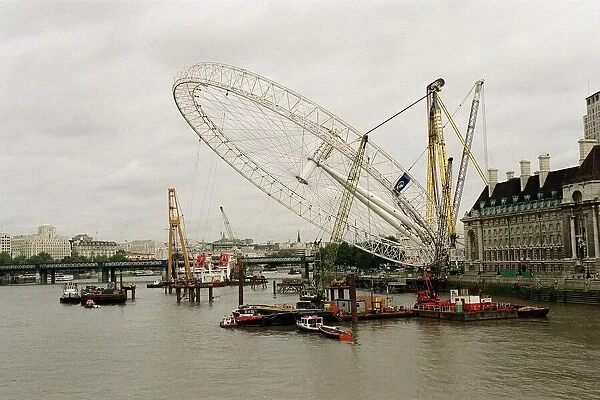 The British Airways London Eye Oct 1999 A giant ferris wheel dominates