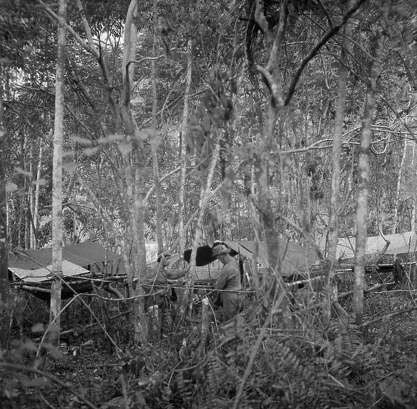 A British anti terrorist jungle patrol in Malaya in 1959