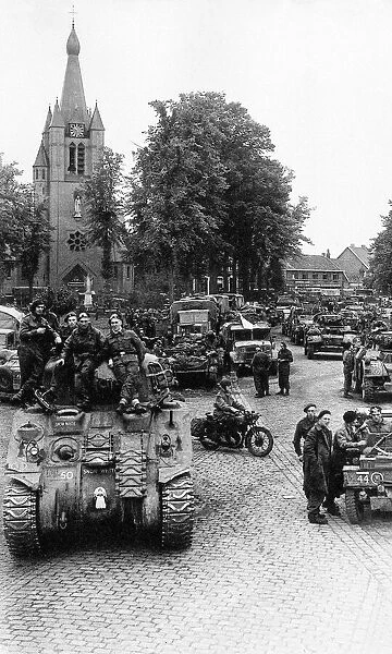 British Armour enter Valkenswenswaard First Village over the Dutch Border to be liberated