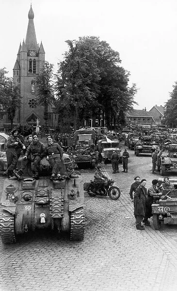 The British Armour enter Valkenswenswaard First Village over the Dutch Border during