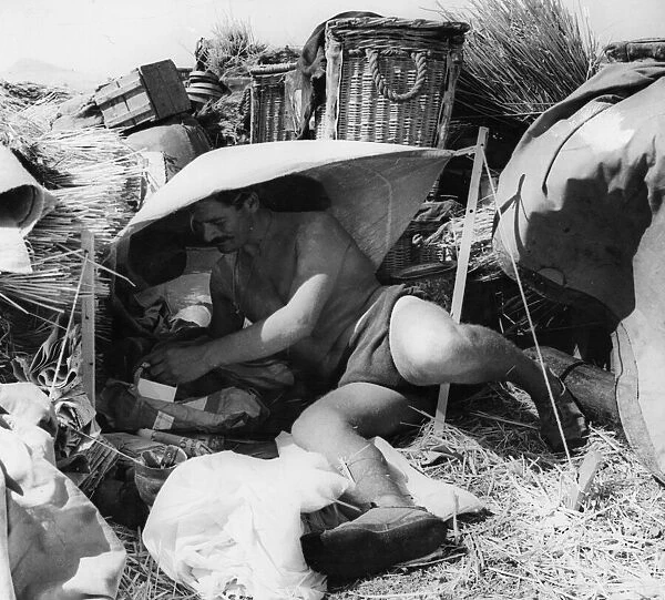 British army troops find soldiering hot work during the height of the summer in Sicily