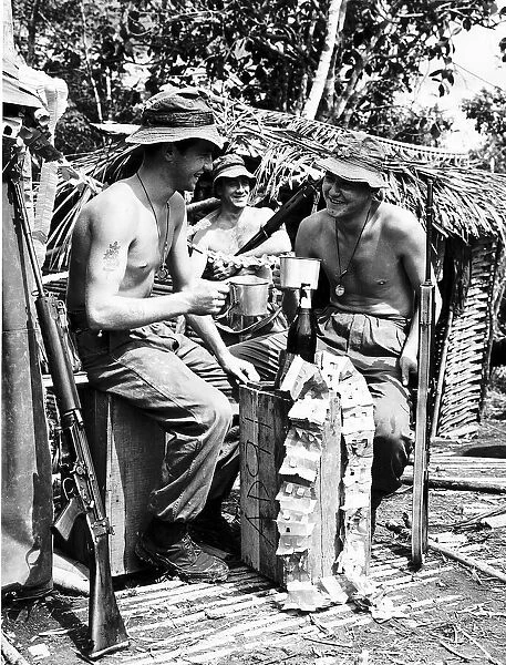 British Army troops spend Christmas in Borneo, Indonesia December 1964