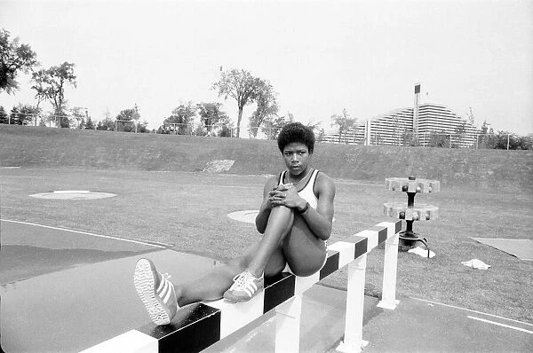 British athlete Sonia Lannaman, sits dosconsolate at the Olympic racing track knowing she