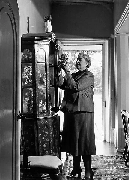 British author Agatha Christie pictured at her home at Winterbrook House in Wallingford