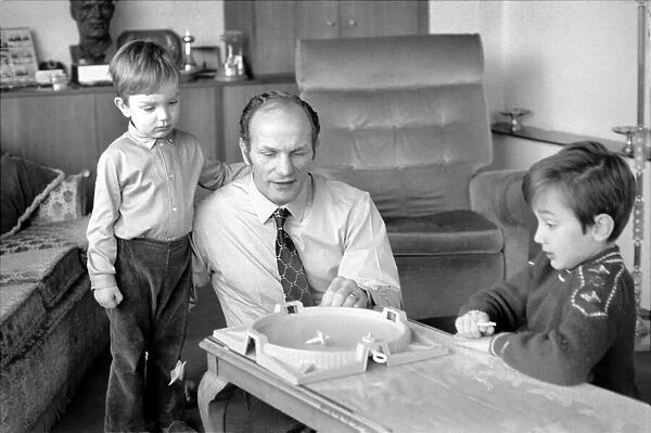 British boxer Henry Cooper pictured with sons Henry Marco aged 10 (right