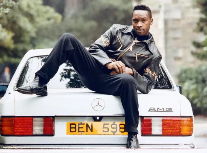 Framed Print : British boxer Nigel Benn with his new custom made Mercedes-Benz. 3rd July 1992