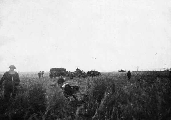 British and Canadian troops pushing on beyond Caen on July 10
