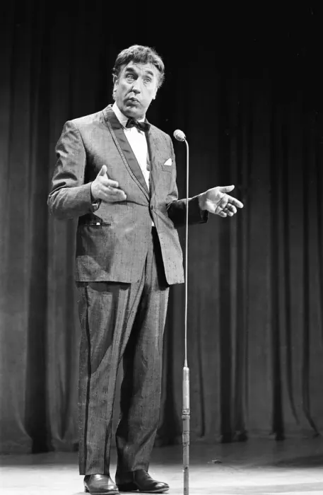 Framed Print : British comedian Frankie Howerd performs on stage during rehearsals for the Royal Variery Framed Print : British comedian Frankie Howerd performs on stage during rehearsals for the Royal Variery