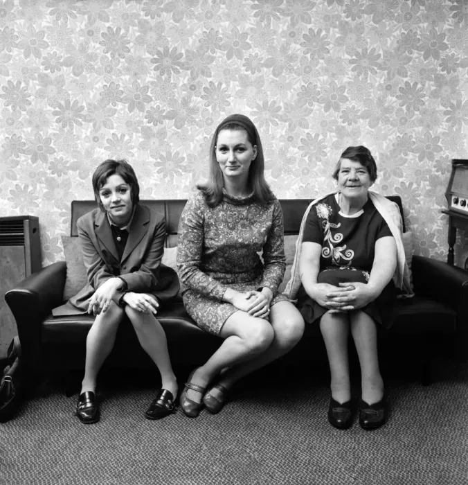 Framed Print : British family feature: Three generations, grandmother, mother and daughter Framed Print : British family feature: Three generations, grandmother, mother and daughter