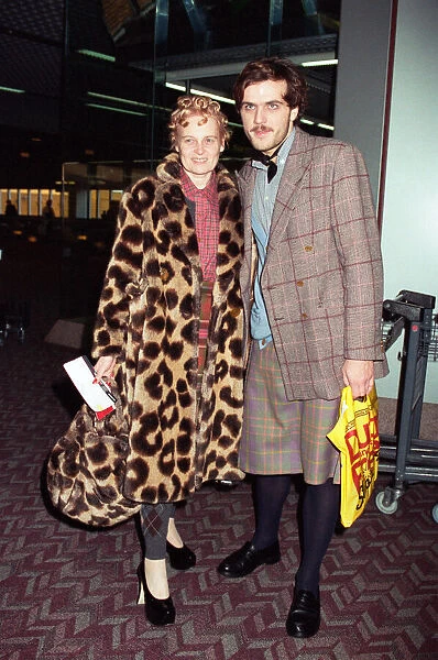 British fashion designer Vivienne Westwood with her assistant Andreas Kronthaler