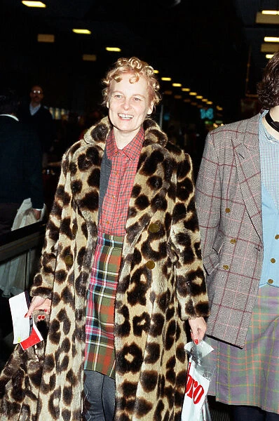 British fashion designer Vivienne Westwood, pictured at Londons Heathrow Airport