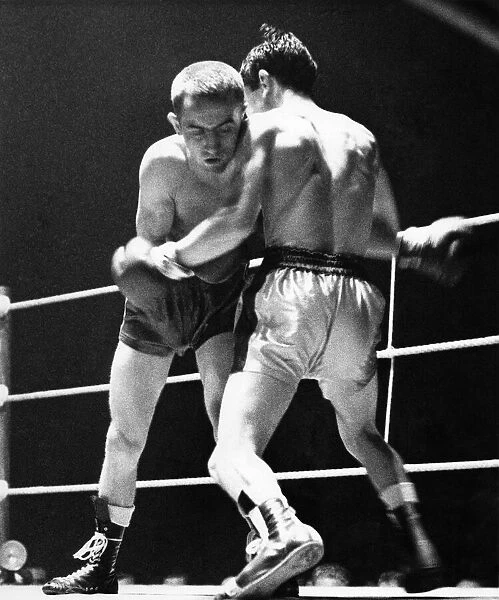 British Flyweight Championship Belfast. Champion John Caldwell (Left
