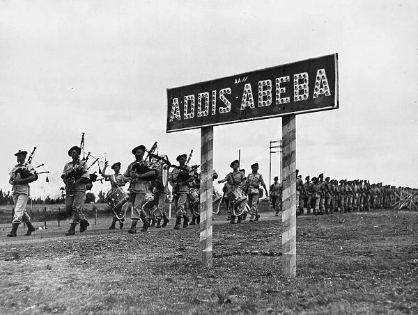 British Forces entered Addis Ababa on April 5th, having advanced 1800 miles in less than