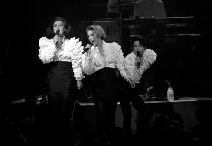 Framed Print : British girl group Bananarama Jacqui O Sullivan, Keren Woodward