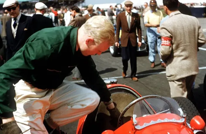 Framed Print : British Grand Prix 1953 Silverstone July 1953 Mike Hawthorn climbs into his Ferrari Framed Print : British Grand Prix 1953 Silverstone July 1953 Mike Hawthorn climbs into his Ferrari
