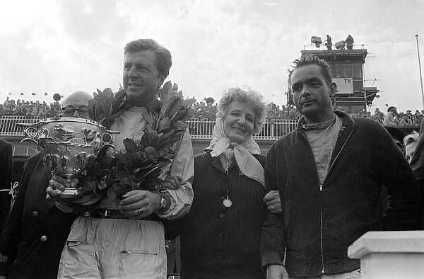 British Grand Prix Formula One at Aintree July 1961 winners on the podium