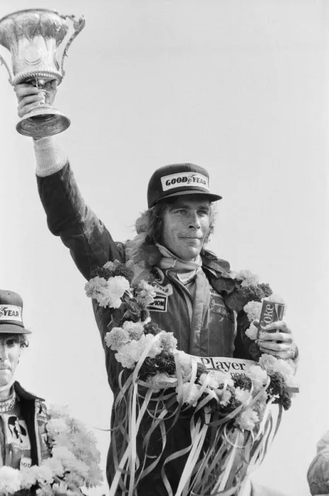 Framed Print : The British Grand Prix at Silverstone, England. James Hunt won the race Framed Print : The British Grand Prix at Silverstone, England. James Hunt won the race