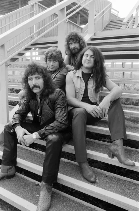 Framed Print : British heavy metal rock group Black Sabbath pictured before their performance at the NEC