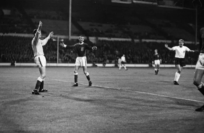 Framed Print : British Home Championship match at Wembley Stadium. England 2 v Wales 1 Framed Print : British Home Championship match at Wembley Stadium. England 2 v Wales 1