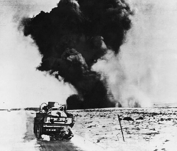 British infantry take cover from a bomb near El Alamein. 5th August 1942