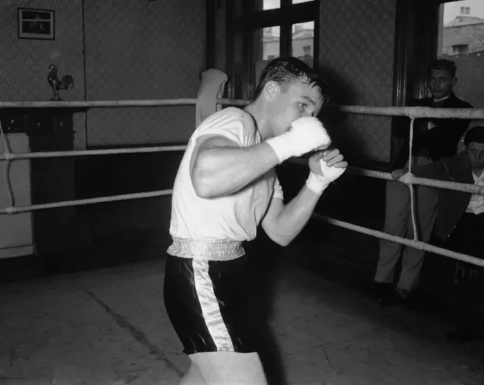 Framed Print : British lightweight boxer Dave Charnley training at Thomas A Framed Print : British lightweight boxer Dave Charnley training at Thomas A