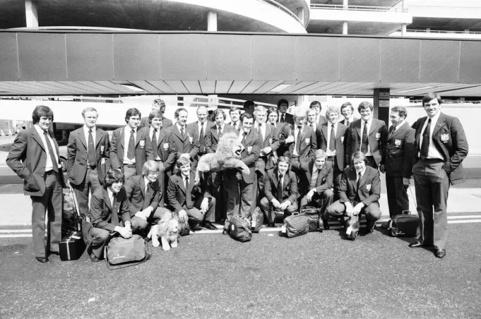 Framed Print : British Lions seen here at Heathrow Airport on their way to New Zealand 10th May 1977
