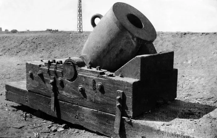 Framed Print : British mortar used against the Turkish Army 1915 during World War One
