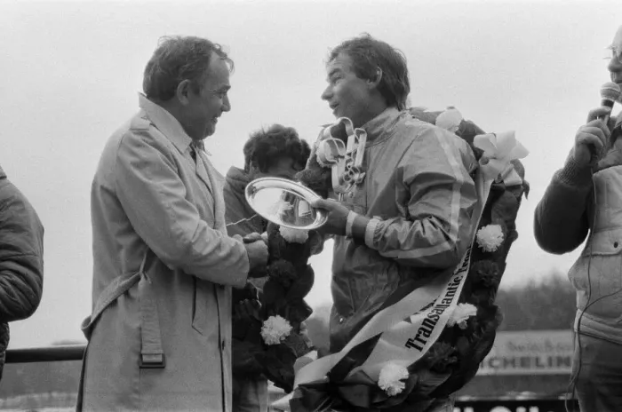 Framed Print : British Motorcycle road racer Barry Sheene at Brands Hatch for the Marlboro