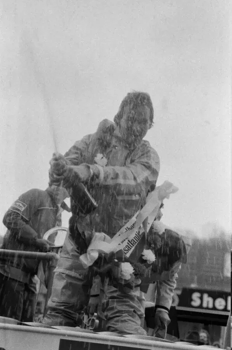 Framed Print : British Motorcycle road racer Barry Sheene at Brands Hatch for the Marlboro