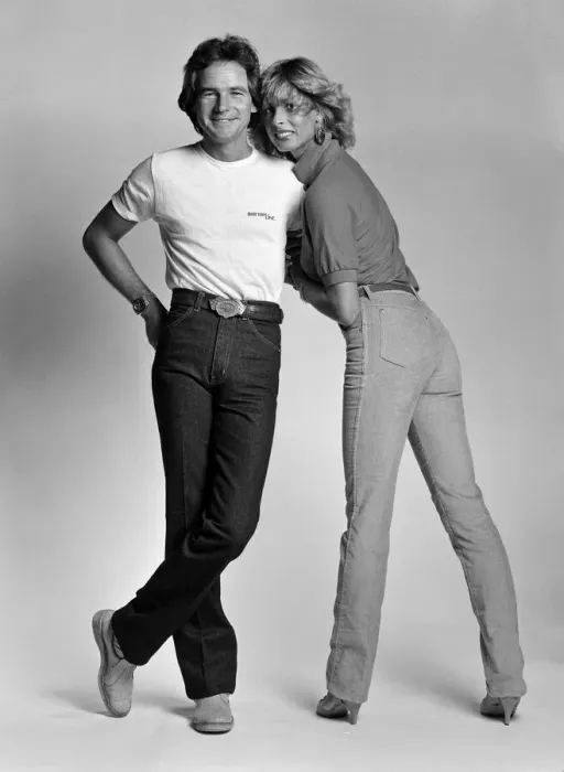 Framed Print : British Motorcycle road racer Barry Sheene poses with his girlfriend Stephanie McLean in Framed Print : British Motorcycle road racer Barry Sheene poses with his girlfriend Stephanie McLean in