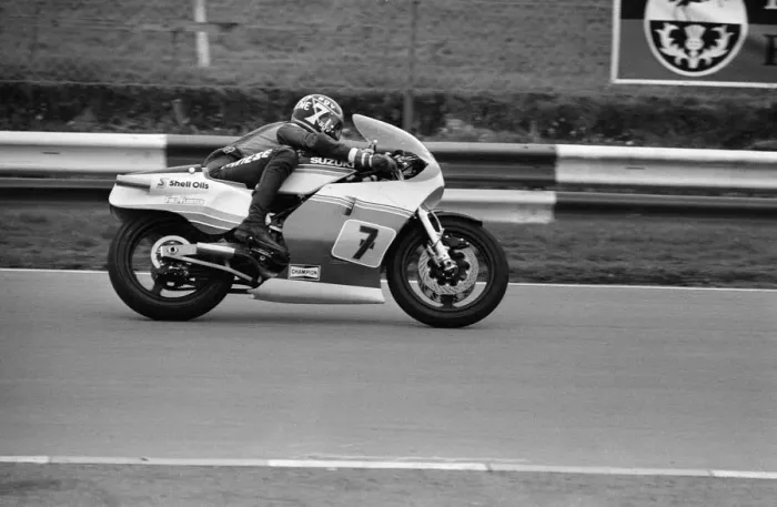 Framed Print : British Motorcycle road racer Barry Sheene takes part in his first serious workout with a Framed Print : British Motorcycle road racer Barry Sheene takes part in his first serious workout with a
