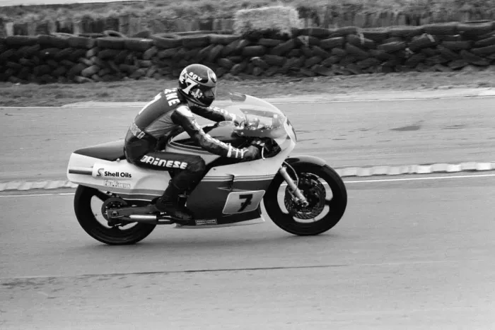 Framed Print : British Motorcycle road racer Barry Sheene takes part in his first serious workout with a Framed Print : British Motorcycle road racer Barry Sheene takes part in his first serious workout with a