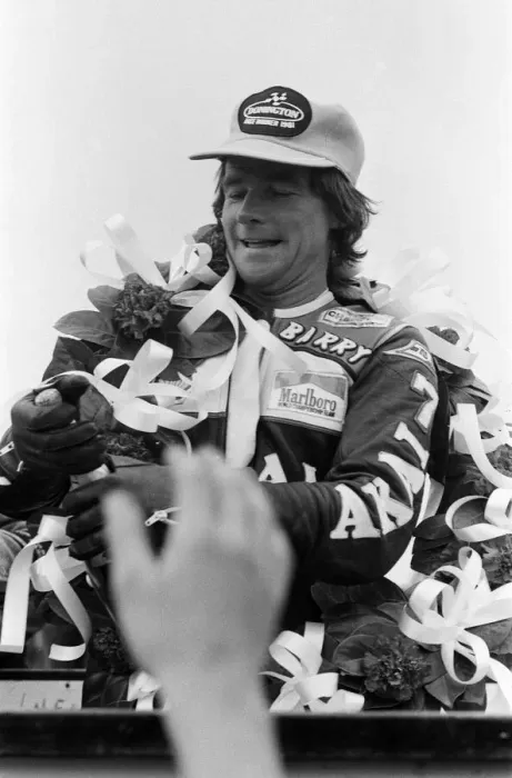 Framed Print : British Motorcycle road racer Barry Sheene wins the 1300 cc Superbike race at Donington Framed Print : British Motorcycle road racer Barry Sheene wins the 1300 cc Superbike race at Donington