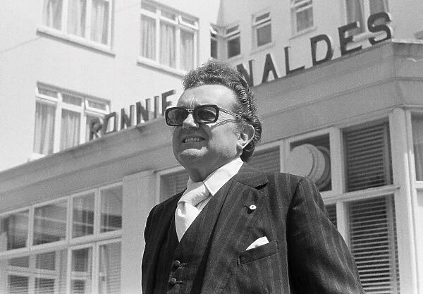 British musician Ronnie Ronalde pictured outside his hotel in St Martin, Guernsey