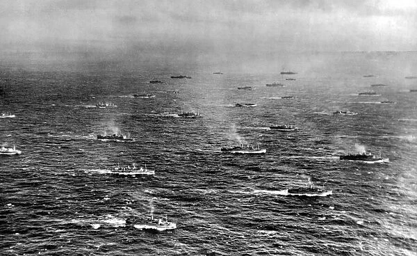 British Navy and merchant ships bound for the coast of North Africa