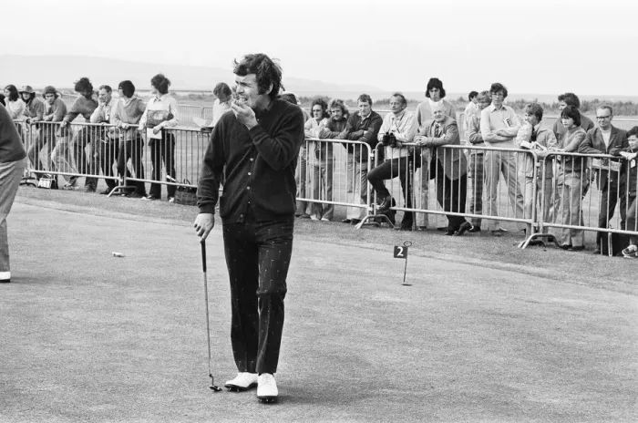 Framed Print : British Open 1973. Troon Golf Club in Troon, Scotland. Pictured, Golfer in action Framed Print : British Open 1973. Troon Golf Club in Troon, Scotland. Pictured, Golfer in action
