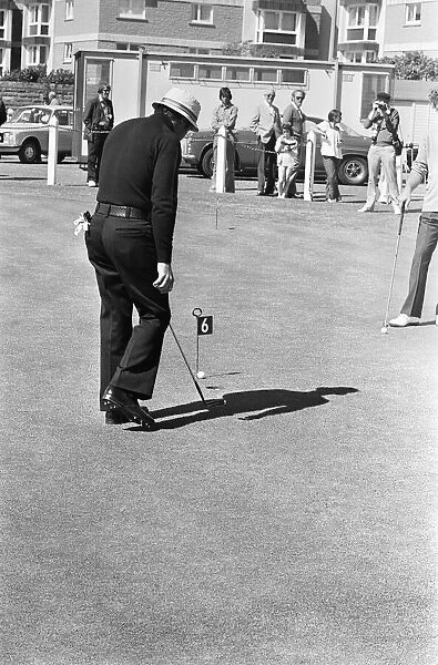 British Open 1973. Troon Golf Club in Troon, Scotland. Pictured, Golfer Gary Player